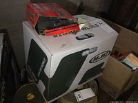 HJC branded box for full face helmet with some wear and tear.