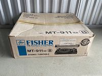 Original cardboard box with Fisher branding and model number MT-911, showing some wear and tear.