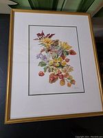 Full view of framed watercolour “Brilliant Autumn” by Caren Heine