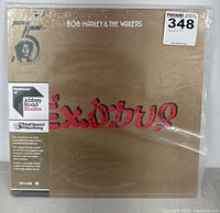 Front cover of sealed Bob Marley & The Wailers Exodus album with 75th Anniversary and Abbey Road mastering details.