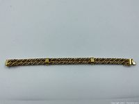 Bracelet laid flat showing full length and double rope design