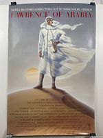Full view of the Lawrence of Arabia movie poster showing the main illustration and text.