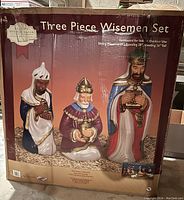 Original cardboard box showing the three-piece Wisemen set with molds pictured and title.