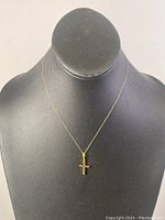 Full view of necklace on black bust display