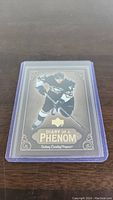 Front of Sidney Crosby rookie card with embroidery, 'Diary of a Phenom' title
