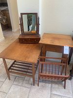 Overview of all four pieces grouped together on floor