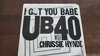 Front of sleeve showing UB40 with Chrissie Hynde on 'I Got You Babe'