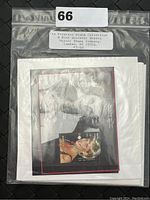 First image shows sealed plastic bag containing a souvenir stamp sheet with Princess Diana portrait and text from Mystic Stamp Company.