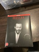 Front cover of the complete series House Blu Ray box set showing main character Dr. Gregory House.