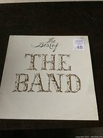 Front cover of 'The Best of The Band' LP with title text on an off-white background.