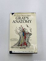 Front cover of Gray's Anatomy Classic Collector's Edition hardcover with dust jacket showing anatomical illustration of the head and neck.
