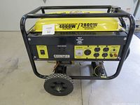 Front view showing control panel, wheels and frame