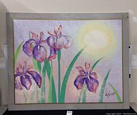 Frontal view showing full painting with signature Wyeth and floral subject against a pastel background.