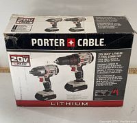 Porter Cable branded box showing the 2-tool combo kit of drill and impact driver with 20V Max Lithium power.