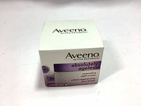 Box of Aveeno Active Naturals Absolutely Ageless restorative night cream, 48ml size, photographed from front.