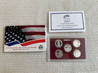 2010 United States Mint America the Beautiful Quarters Silver Proof Set in original packaging with booklet and certificate of authenticity.