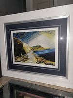 Front view of professionally framed fine art print 'Shoreline' by Emily Carr showing the entire frame and artwork.