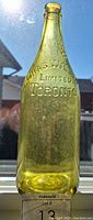 Full front view of the green glass bottle showing the embossed company name "CHAS. WILSON LIMITED TORONTO."