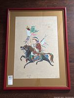 Full view of the framed painting showing overall composition and framing