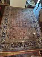 Full view of the carpet laid out on the floor