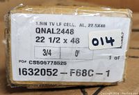 Image of product box label showing size and model details