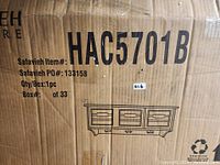 Shipping box label showing item number and a line drawing of the coat rack