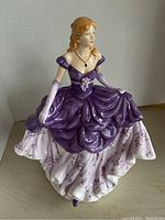 Front view showing detailed dress, gloves, hair, and facial features of the Dorothy May figurine.