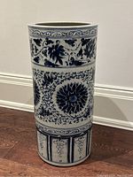 Full view of umbrella stand showing overall shape and design