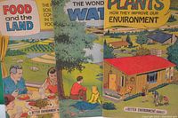 Photo showing covers of environmental booklets including 'Food and the Land', 'The Wonder of Water', and 'Plants How They Improve Our Environment'