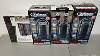 Four wireless speaker systems in original retail boxes, including three Zenex single speakers and one Centrios dual speaker set.