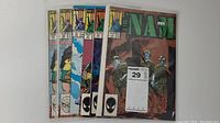 Lot of six THE NAM comic books, showing front covers with military-themed artwork and Marvel branding.