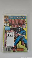 Front cover of Damage Control comic book from the Acts of Vengeance series featuring Captain America and the title logo