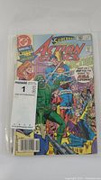 Action Comics Issue 536 comic book featuring Superman on the cover, with multiple characters and text including price 75 cents and DC logo.