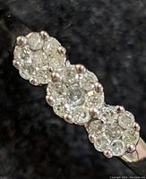 Top view showing three diamond clusters