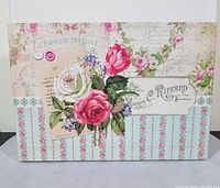 Memory box with floral vintage design