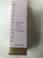 Front of box showing product name, line and volume