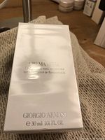 Front view of the sealed packaging showing Giorgio Armani branding, product name, and size (30 ml).