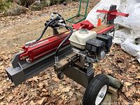 Full side view showing engine, cylinder, beam, cradle and wheels