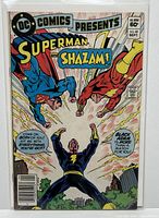 Front cover of DC Comics Presents Superman and Shazam #49 showing key characters and issue details.