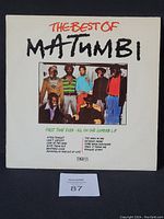 Front cover of 'The Best of Matumbi' vinyl LP showing band photo, title, and song list.