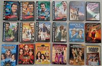 Wide shot showing all DVD boxed sets with titles visible including Magnum P.I., Simon & Simon, Charlie's Angels, Fame, Mission Impossible, and Mama's Family.