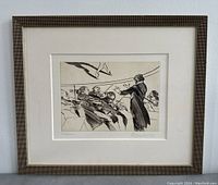 Front view of the framed limited edition etching by Claude Weisbuch showing the full artwork and frame.