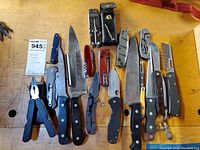 Overhead view of all items on wood surface