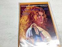 Front cover of Led Zeppelin Personality Comics featuring Robert Plant with illustrated portrait and full body on cover.