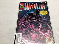 Front cover photo showing Blade and the comic's title