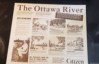Photo of the title sheet showing six black and white prints of Ottawa Valley locations by artist Ben Babelowsky, Released by The Ottawa Citizen