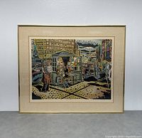 Full view of framed print showing artwork, mat, and frame
