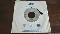 Tom Petty and the Heartbreakers "Refugee" 45rpm vinyl single in original WEA paper sleeve with some wear and creasing.