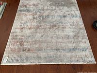 Full view of the rectangular rug showing overall pattern and colors, measuring approximately 53x79 inches