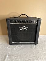 Front view of Peavey Blazer 158 amplifier showing logo, control panel and general condition.